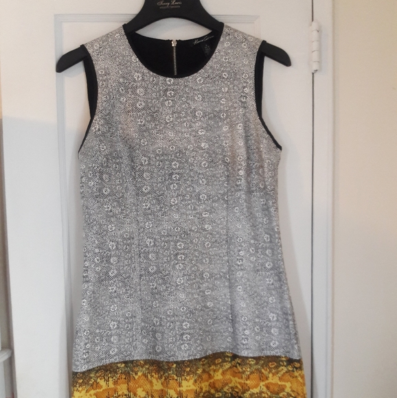 KENNETH COLE DRESS SIZE 8 SERPENT PRINT , YELLOW - Picture 2 of 6